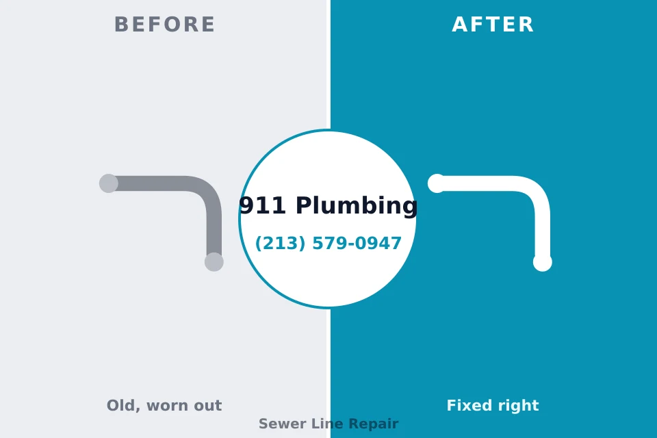 Before and after: plumbing repair Louisville, GA